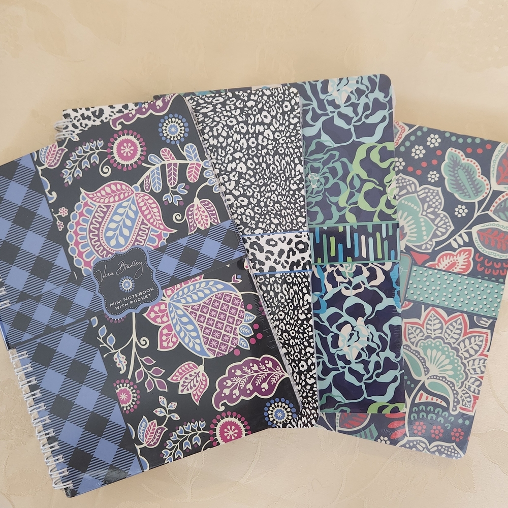 Set of 4 Vera Bradley Mini Notebooks - Alpine Floral - NWT